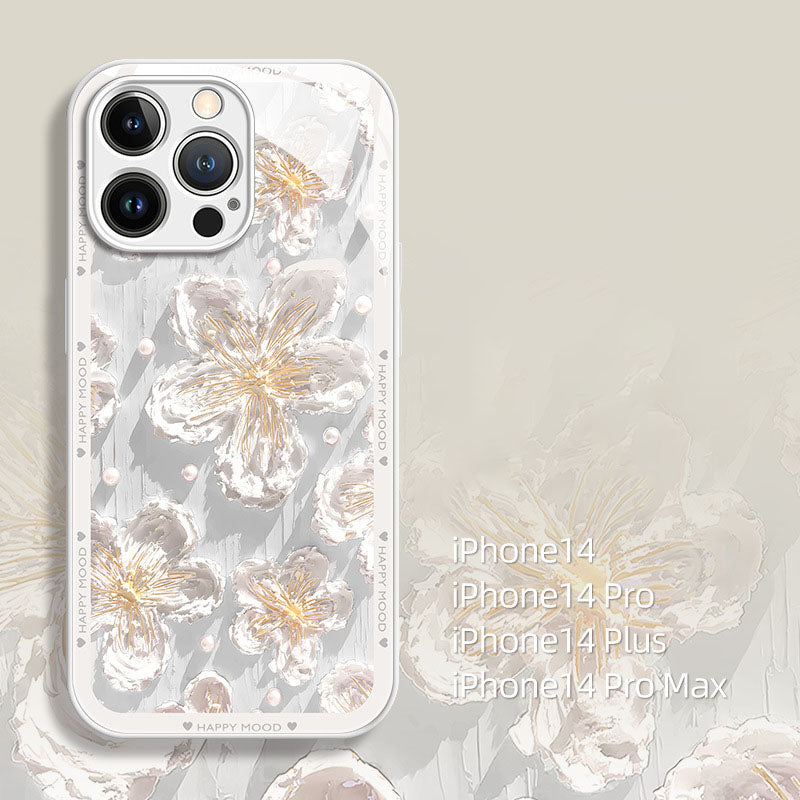 Ins New Oil Painting Flower iPhone Case - mycasety2023 Mycasety
