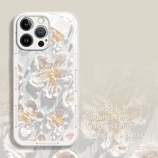 Ins New Oil Painting Flower iPhone Case - Mycasety Mycasety