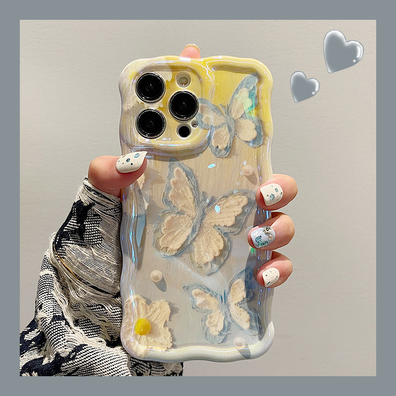 Oil Painting Gradient Butterfly iPhone Case - mycasety2023 Mycasety