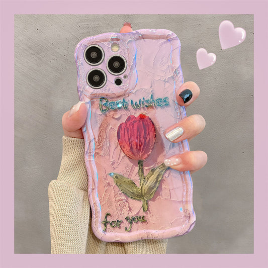 Premium Oil Painting Flower iPhone Case - mycasety2023 Mycasety