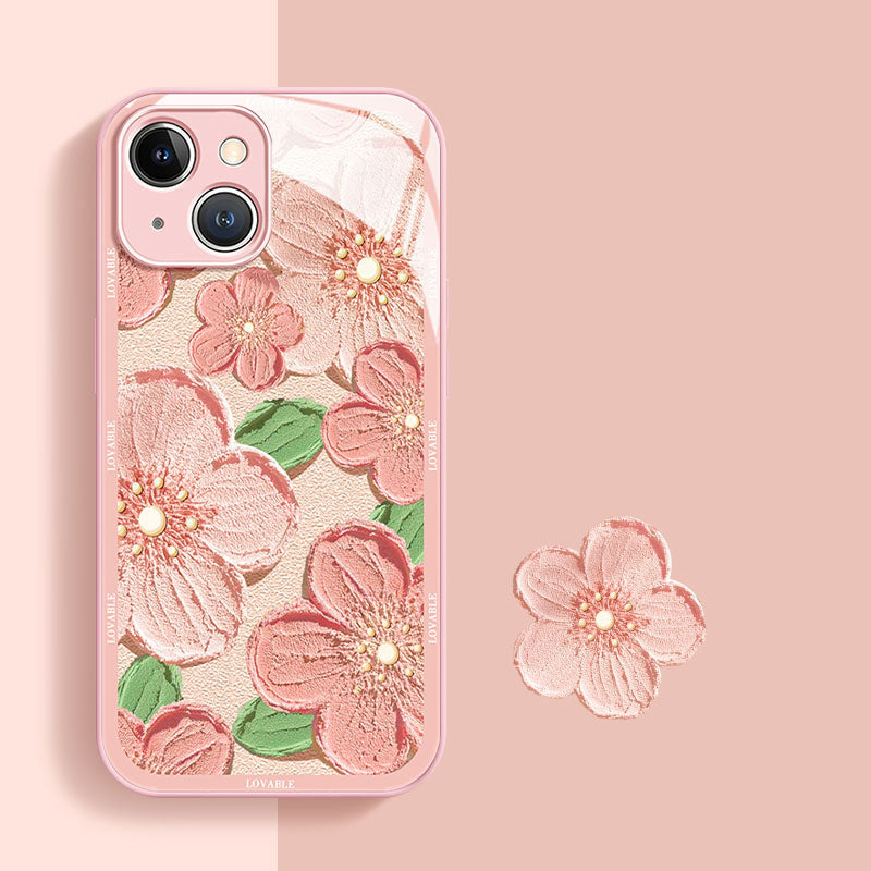 New Oil Painting Peach Blossom iPhone Case - mycasety2023 Mycasety