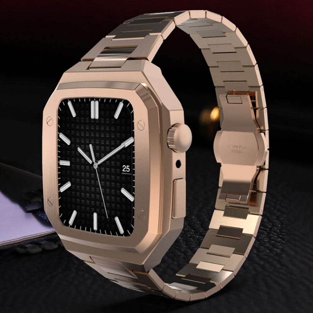 Luxury Metal Case Strap For Apple Watch Series - {{ shop_name}} varyfun