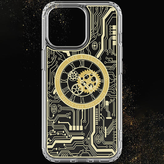 Cyberpunk Style Electroplating Magnetic Protective Case For iPhone - Mycasety Mycasety