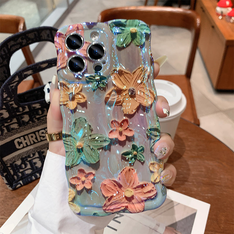 Advanced Sense Oil Painting Flower iPhone Case - mycasety2023 Mycasety