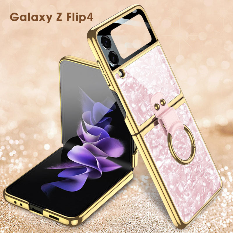 Electroplating Ring Bracket Suitable For Samsung Galaxy Z Flip3/4 Case - Mycasety Mycasety