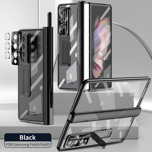 Luxury Magnetic Hinge Transparent Case For Samsung Galaxy Z Fold4 Fold3 5G - Mycasety Mycasety