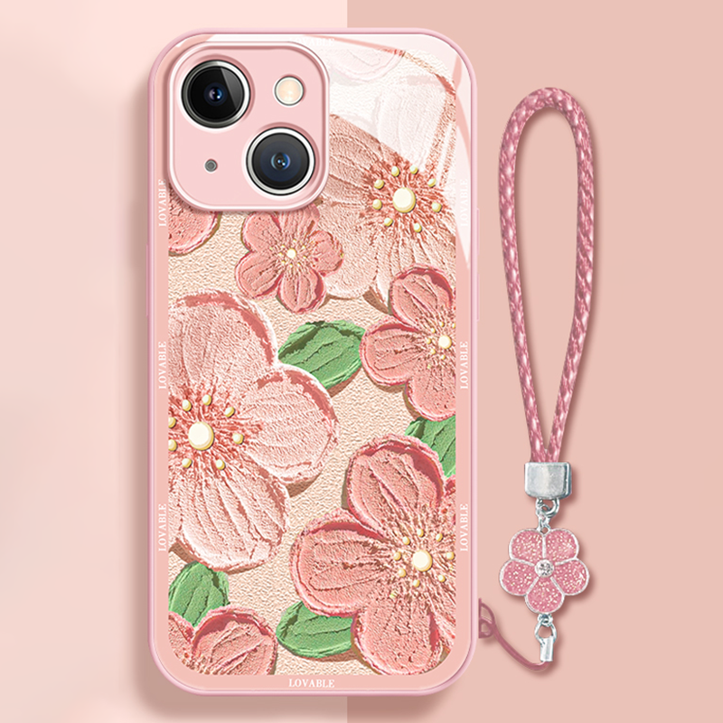 New Oil Painting Peach Blossom iPhone Case - Mycasety Mycasety