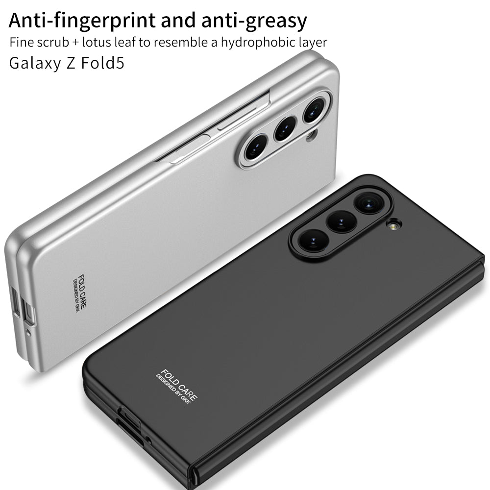 Electroplated Slim Samsung Galaxy Z Fold 5 Case with Front Screen Tempered Glass Protector - Mycasety Mycasety