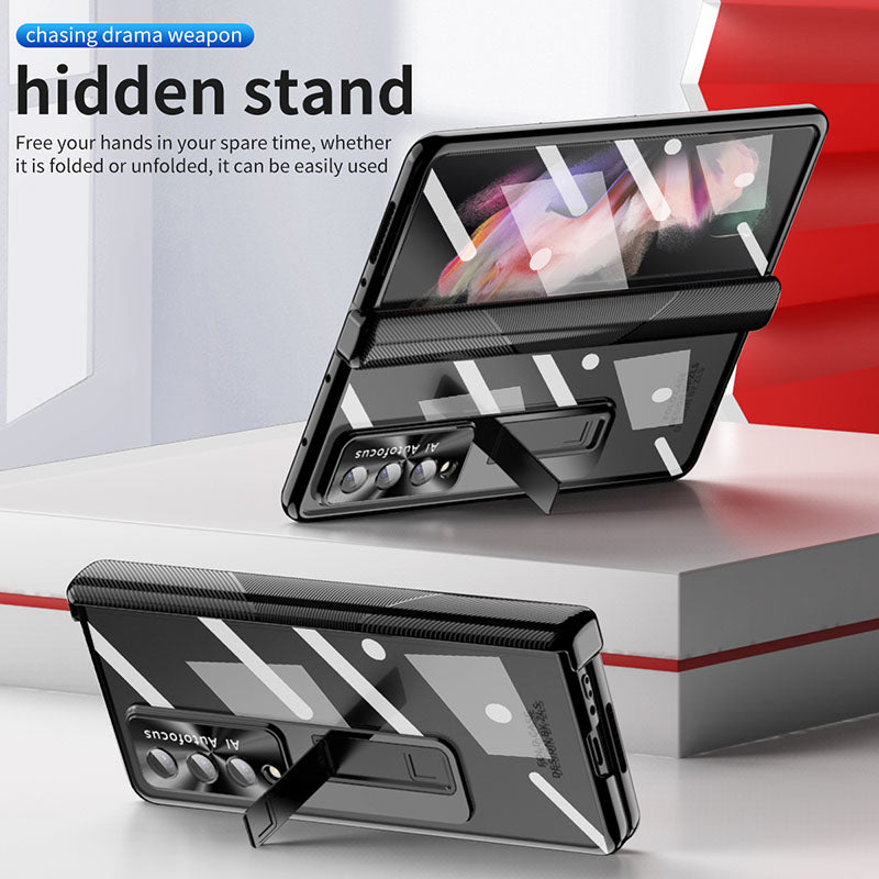 Luxury Magnetic Hinge Transparent Case For Samsung Galaxy Z Fold4 Fold3 5G - mycasety2023 Mycasety