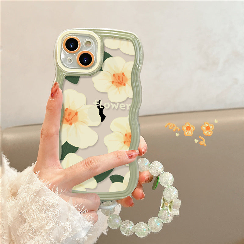 Advanced White Flower Bracelet iPhone Case - Mycasety Mycasety