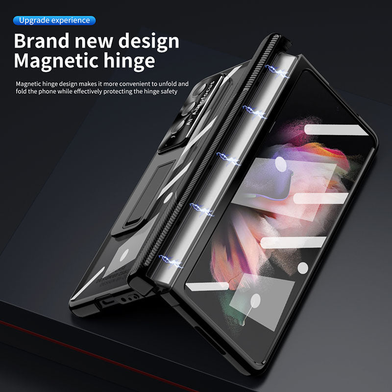 Luxury Magnetic Hinge Transparent Case For Samsung Galaxy Z Fold4 Fold3 5G - mycasety2023 Mycasety