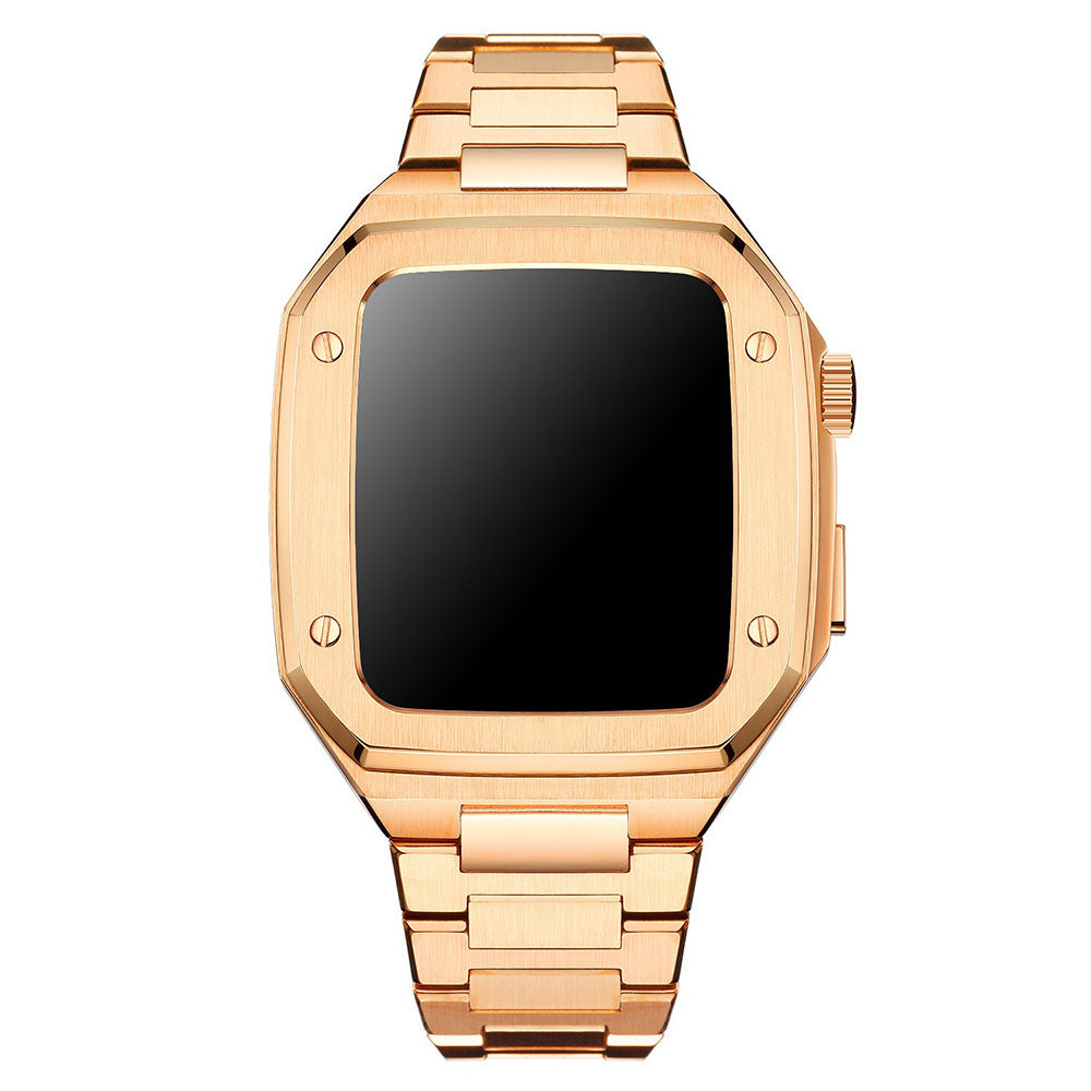 Luxury Metal Case Strap For Apple Watch 44/45mm - Mycasety Mycasety