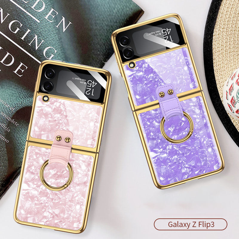 Electroplating Ring Bracket Suitable For Samsung Galaxy Z Flip3/4 Case - mycasety2023 Mycasety
