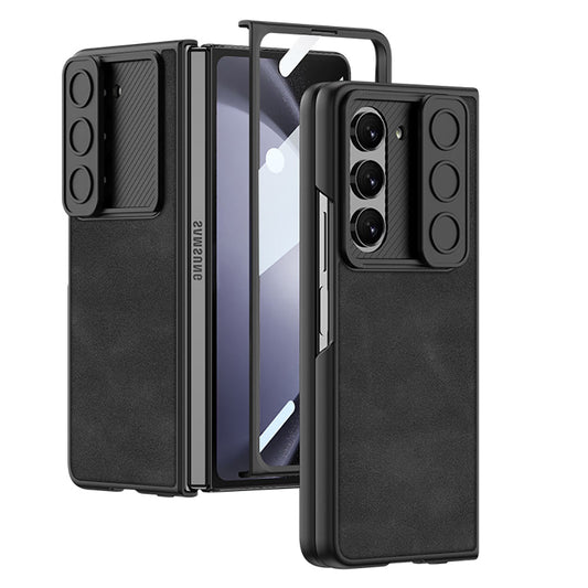 Ultra-thin Samsung Galaxy Z Fold5 Full Inclusive Leather Case with Film & Sliding Window Shell - Mycasety Mycasety