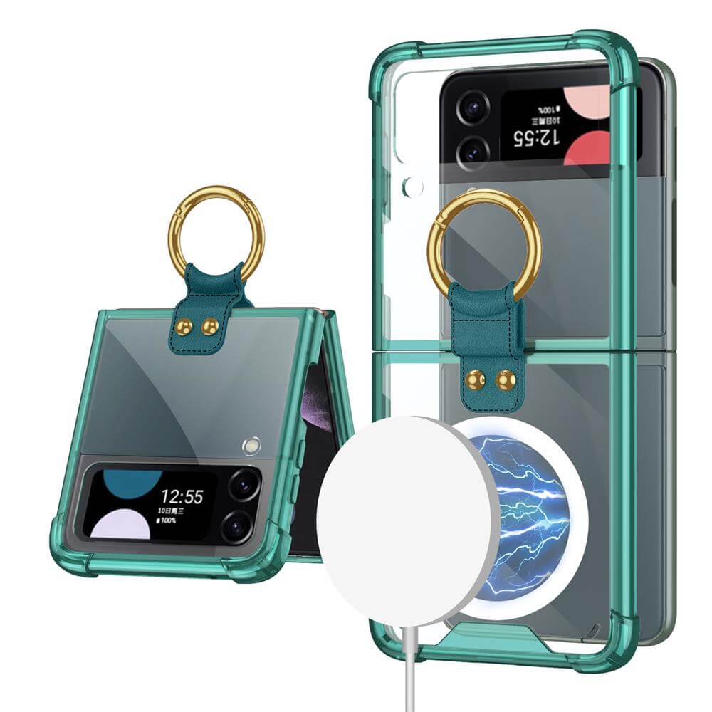 Samsung Galaxy Z Flip3 Flip4 Magnetic MagSafe Airbag Anti-fall Wireless Charging Phone Case - mycasety2023 Mycasety