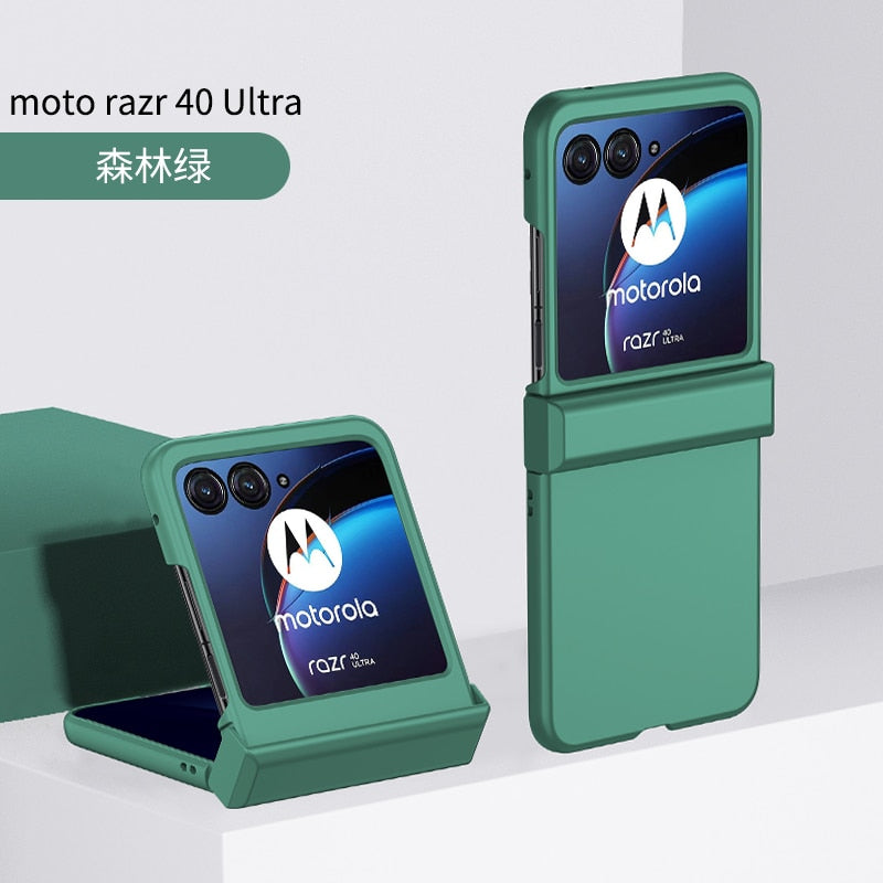 Hinge All-inclusive Motorola Razr 40 Ultra Moto 40Ultra 2023 Case Solid Color Case - mycasety2023 Mycasety