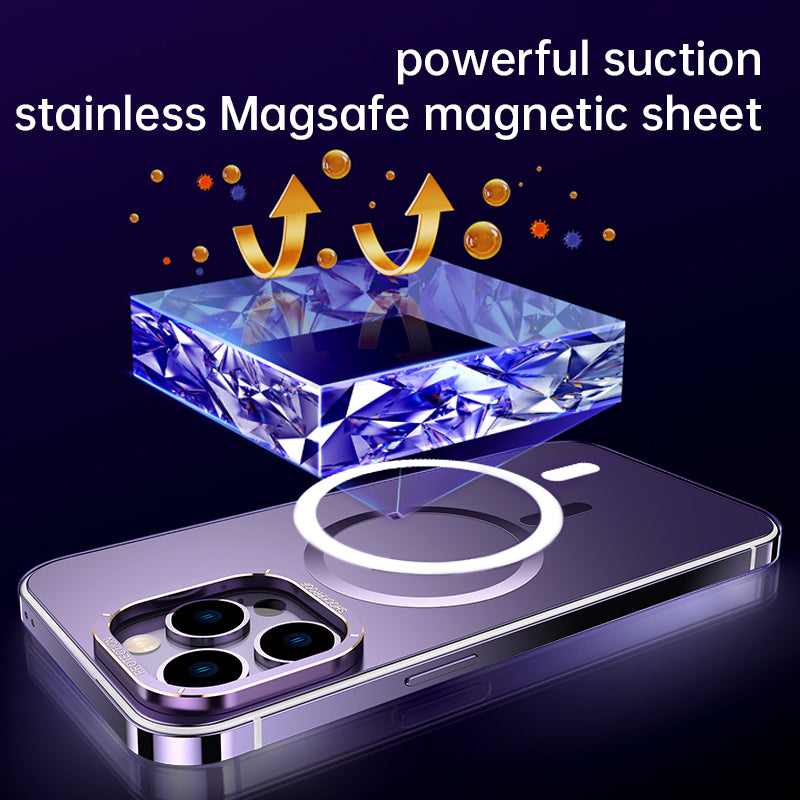 Magnet Magnetic Case Wireless Charge For IPhone 14 Pro Max Case 14 TPU Cover Shockproof Metal Frame Phone Case - mycasety2023 Mycasety
