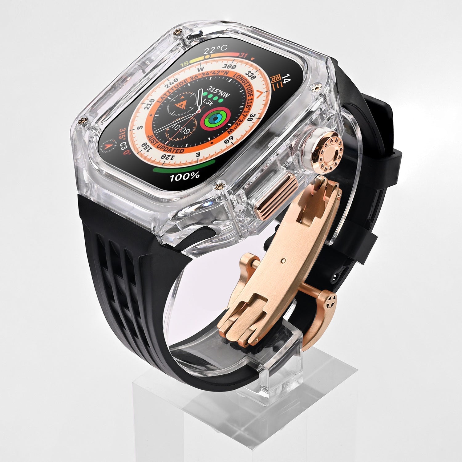 Luxury Case Strap For Apple Watch Series 44/45/49 mm - Mycasety Mycasety