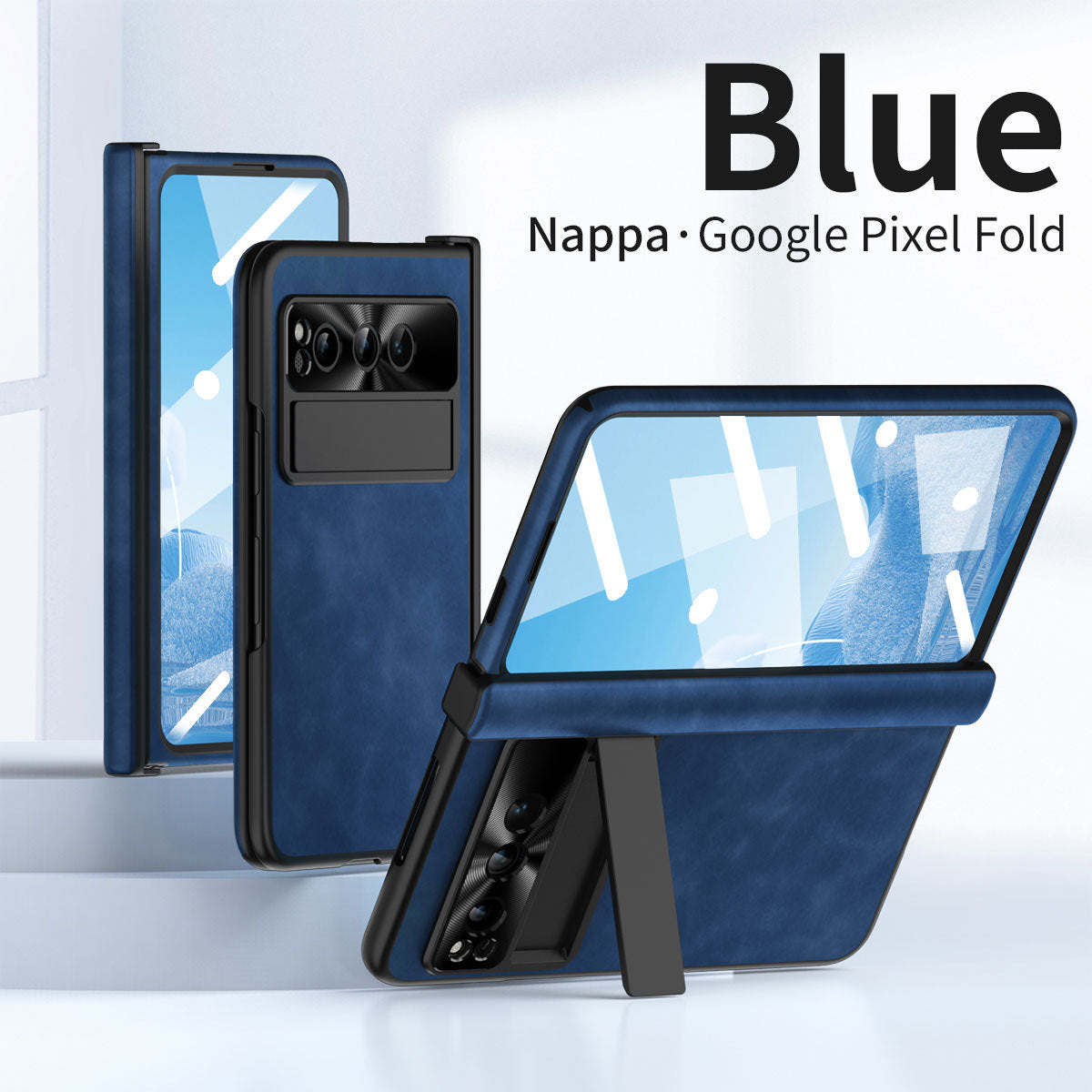Plain leather Google Pixel Fold Case folding anti-fall hinge all-inclusive protective case - mycasety2023 Mycasety