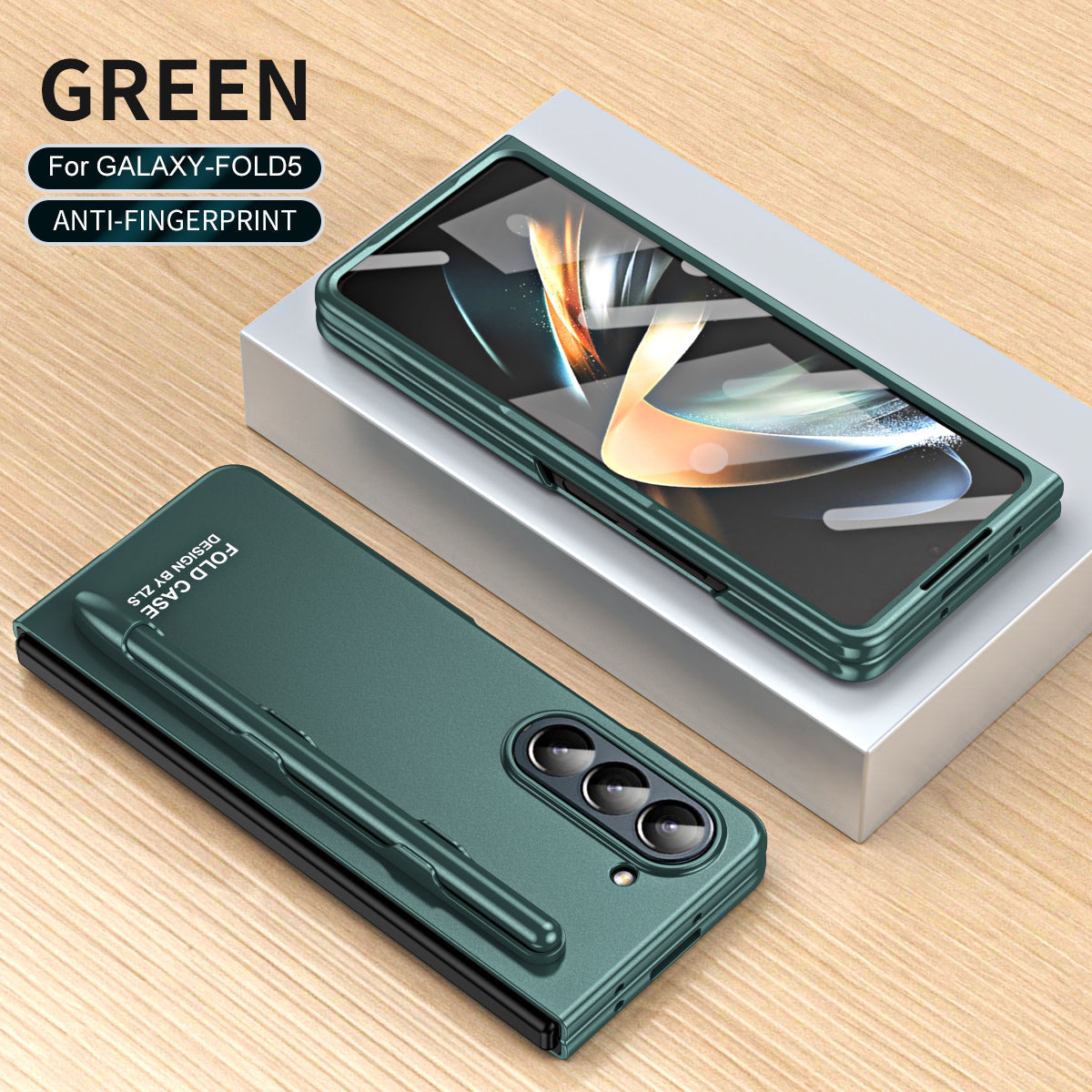 Samsung Galaxy Z Fold 5 Case with Pen Slot and Front Screen Protector Drop Resistant Case - mycasety2023 Mycasety