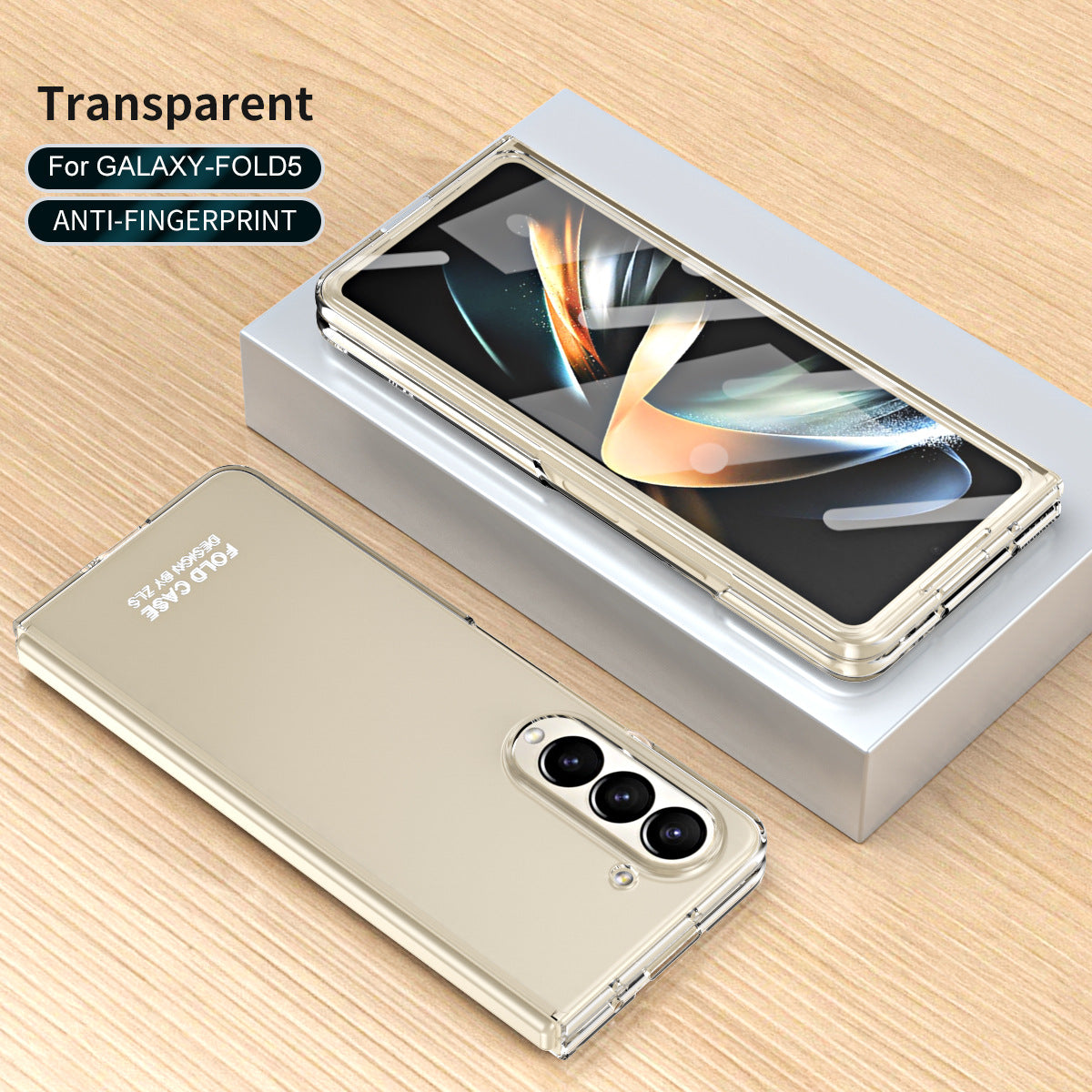 Anti-fingerprint Electroplating Galaxy Z Fold5 Case with Phone Front Screen Protector - mycasety2023 Mycasety