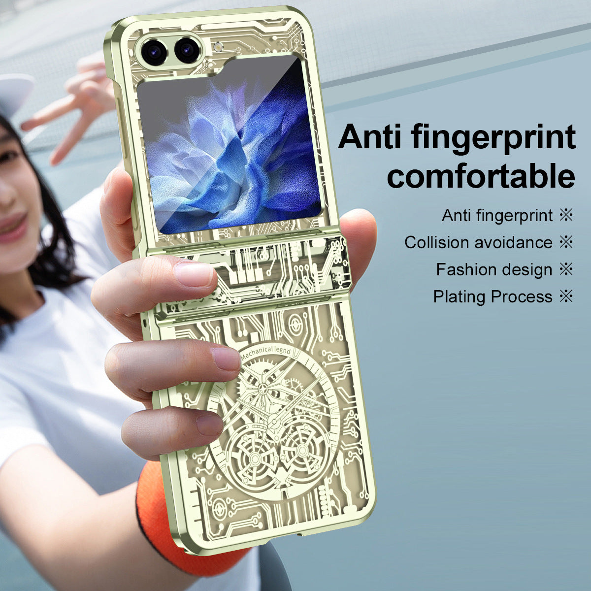 Luxury Electroplated Samsung Flip5 Flip4 Flip3 5G Case All-inclusive Drop-proof Protective Case - Mycasety Mycasety