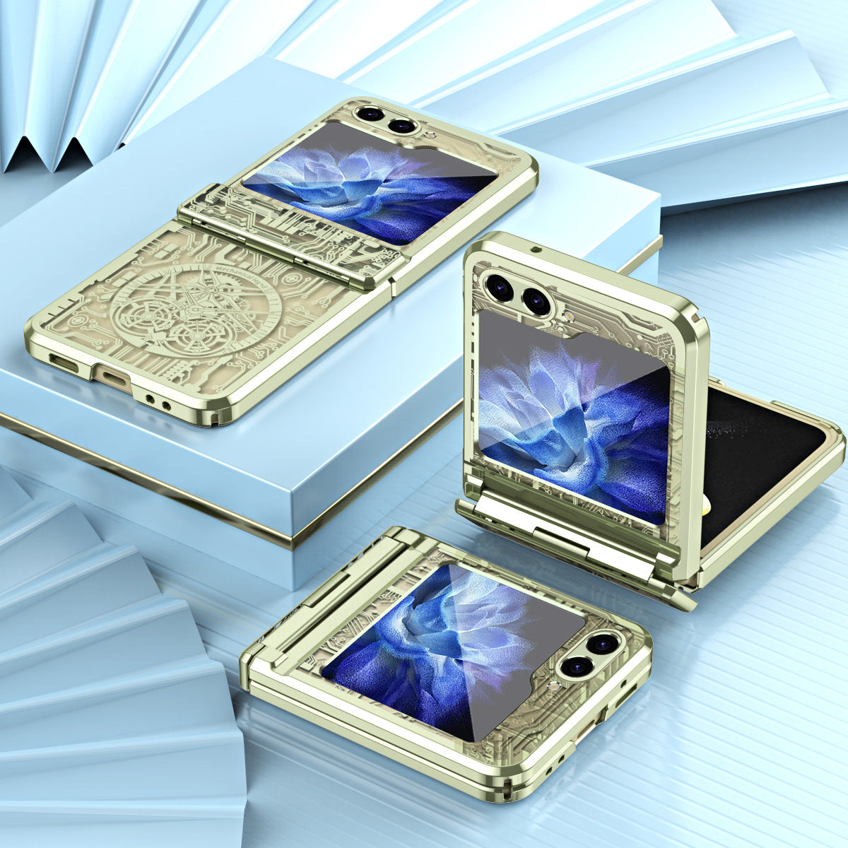 Luxury Electroplated Samsung Flip5 Flip4 Flip3 5G Case All-inclusive Drop-proof Protective Case - mycasety2023 Mycasety