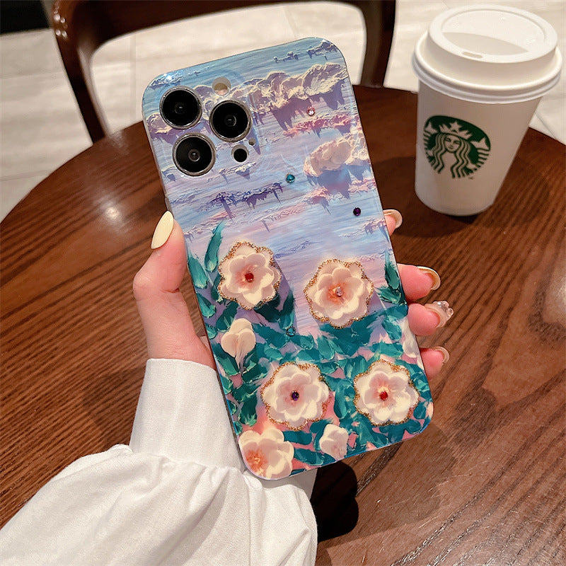 Oil Painting Flower Samsung/iPhone Case - Mycasety Mycasety