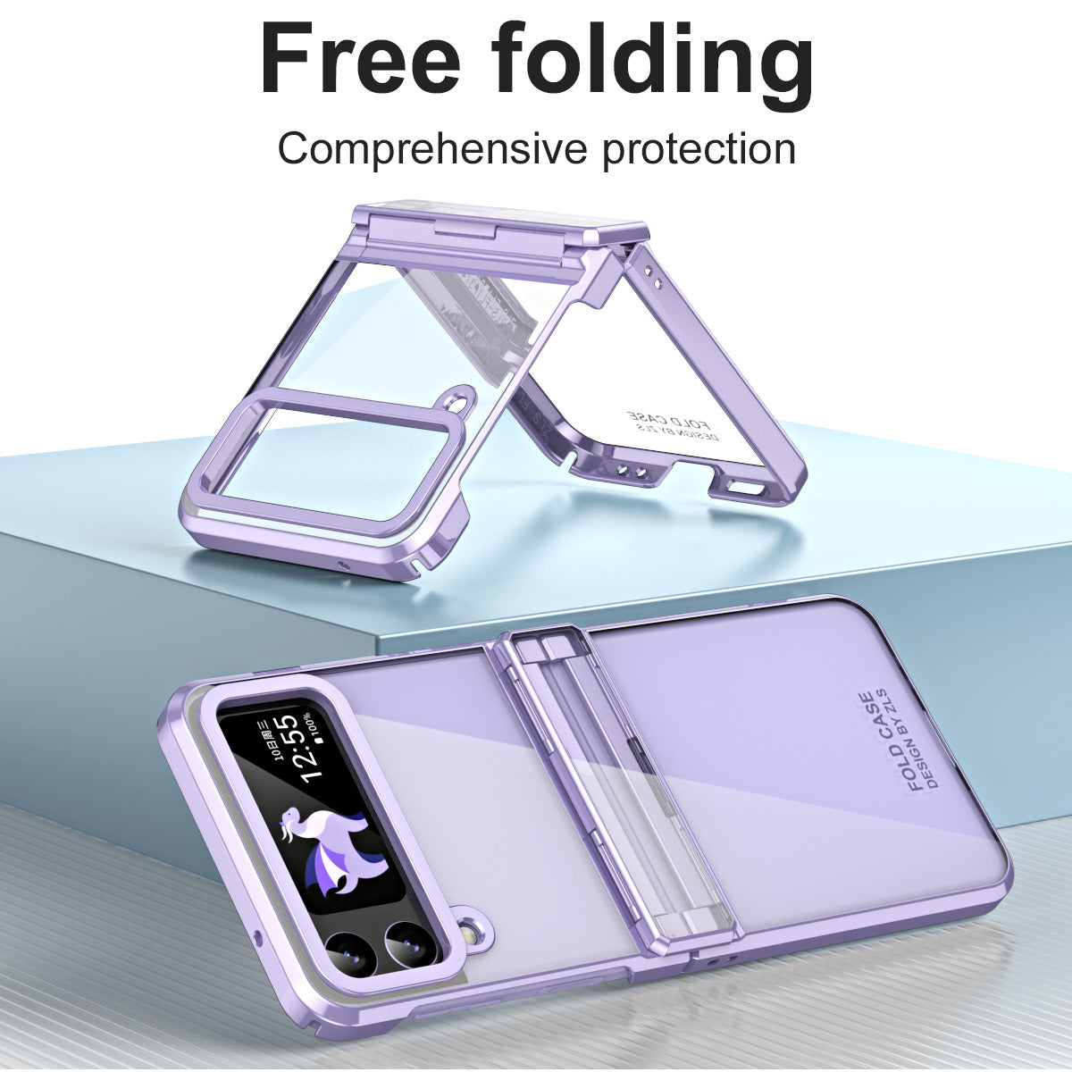 Electroplating Clear Phone Case For Samsung Galaxy Z Flip5 Flip4 Flip3 5G - mycasety2023 Mycasety