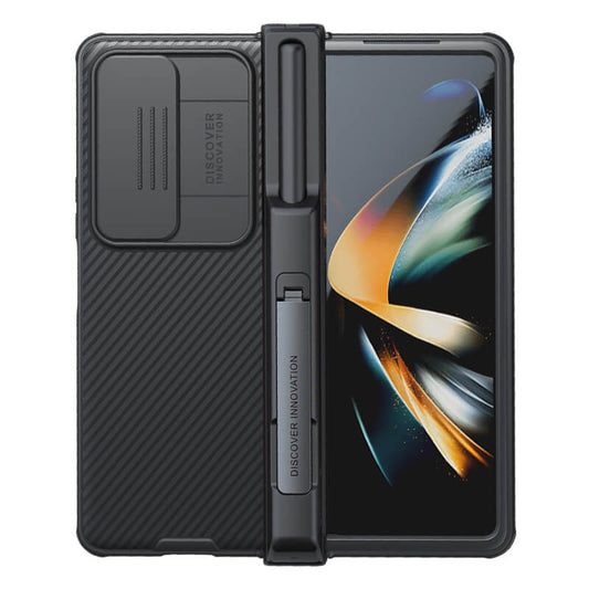 Full Protection Samsung Galaxy Z Fold4 5G Case with S pen Slot Camera Lens Protector and Stand(Pre-Sell) - Mycasety Mycasety