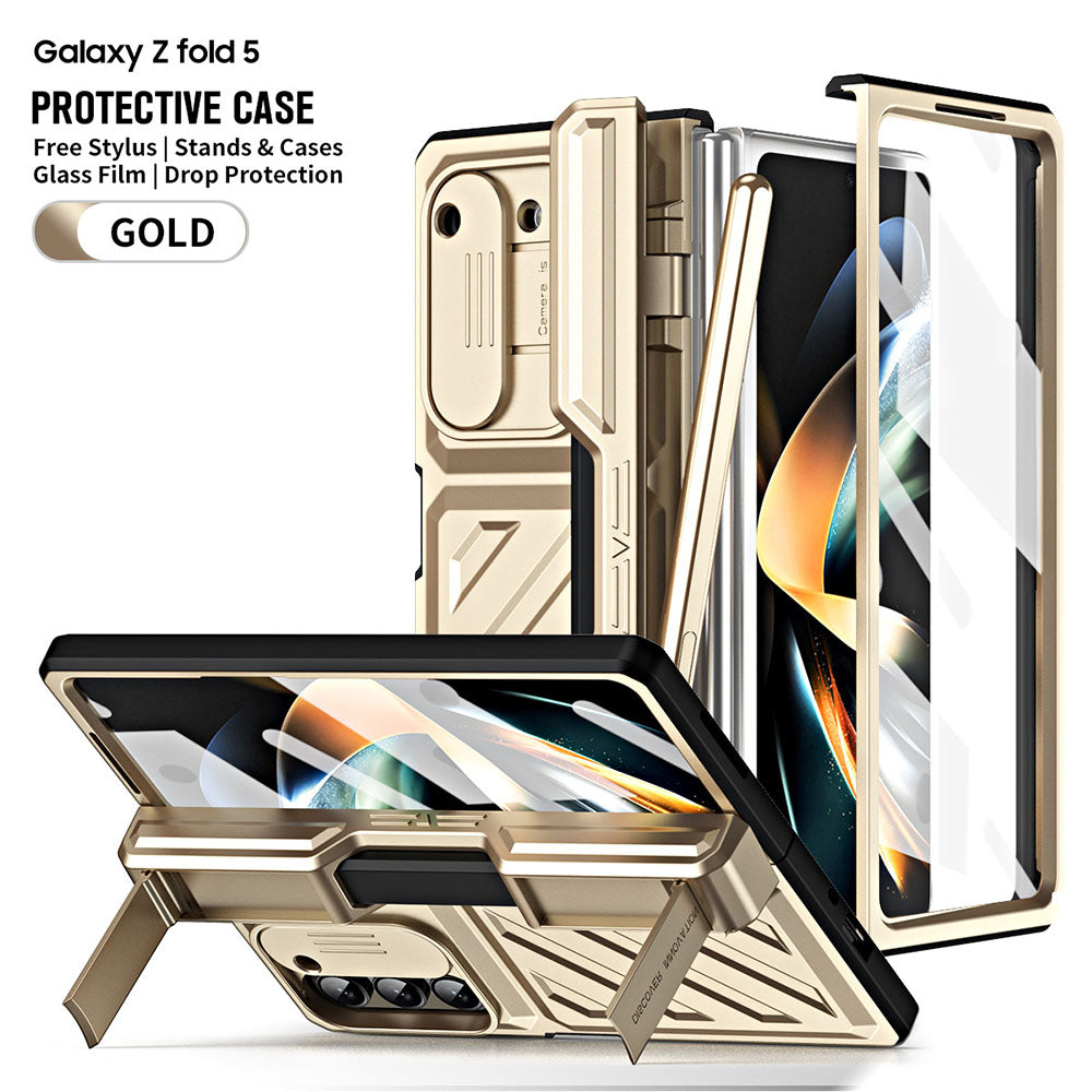 Transformers Folding Protective All-Inclusive Drop-Proof Phone Case With Stylus & Back Screen Protector For Galaxy Z Fold4 Fold5 - Mycasety Mycasety
