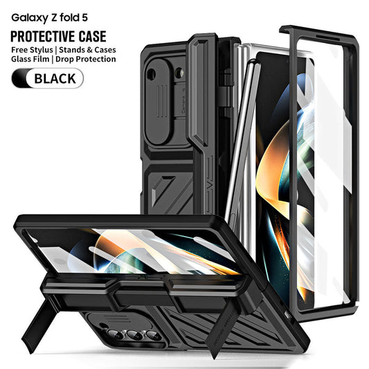 Transformers Folding Protective All-Inclusive Drop-Proof Phone Case With Stylus & Back Screen Protector For Galaxy Z Fold4 Fold5 - Mycasety Mycasety