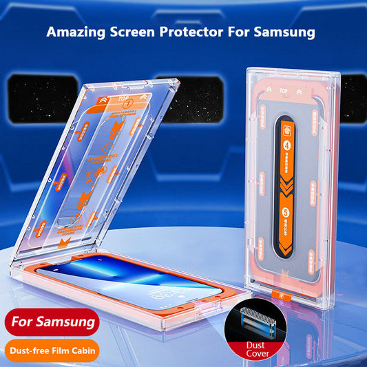 Glare Guard Screen Protector For Samsung Galaxy S22 S23 Plus With Dust-free Film Cabin | Electrostatic Cleaning Technology - mycasety2023 Mycasety